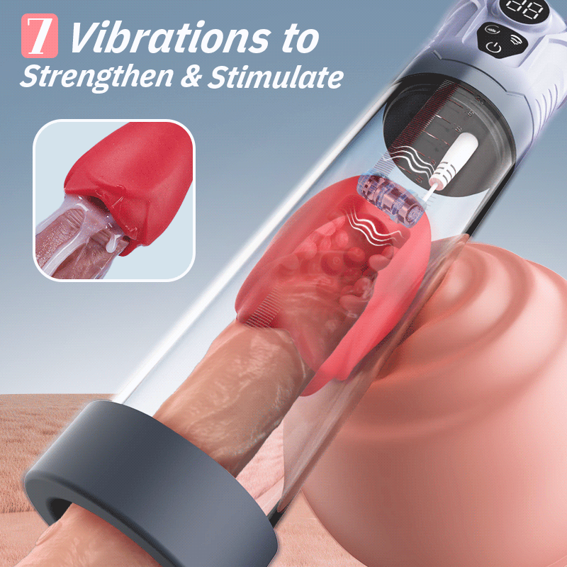 Acmejoy GrowPlus - Train & Please Penis Pumps 5 Sucking Blowjob 7 Vibrations Penis Pumps - Tophatter Daily Deals